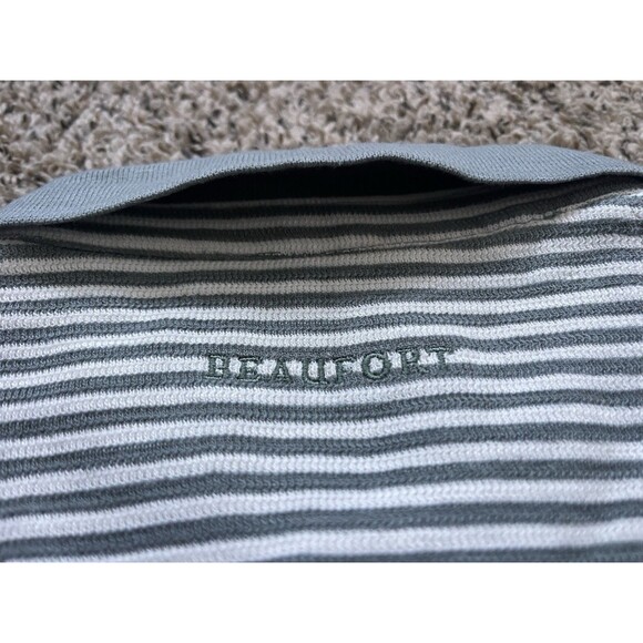 Beaufort & Blake Polo Shirt Mens Large Knit Striped Short Sleeve - Picture 6 of 8